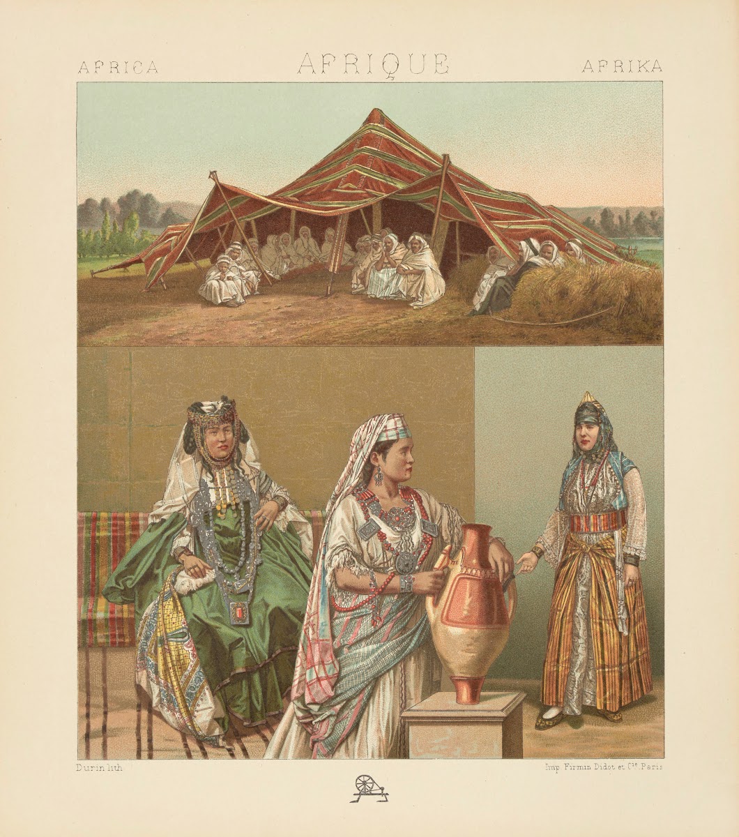 La tente arabe les nomades et les sédentaires costumes féminins de lAlgérie 1876