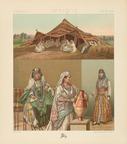 La tente arabe les nomades et les sédentaires costumes féminins de lAlgérie 1876