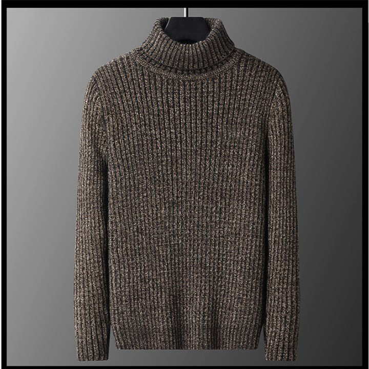 Men's winter sweater, padded, with turtleneck