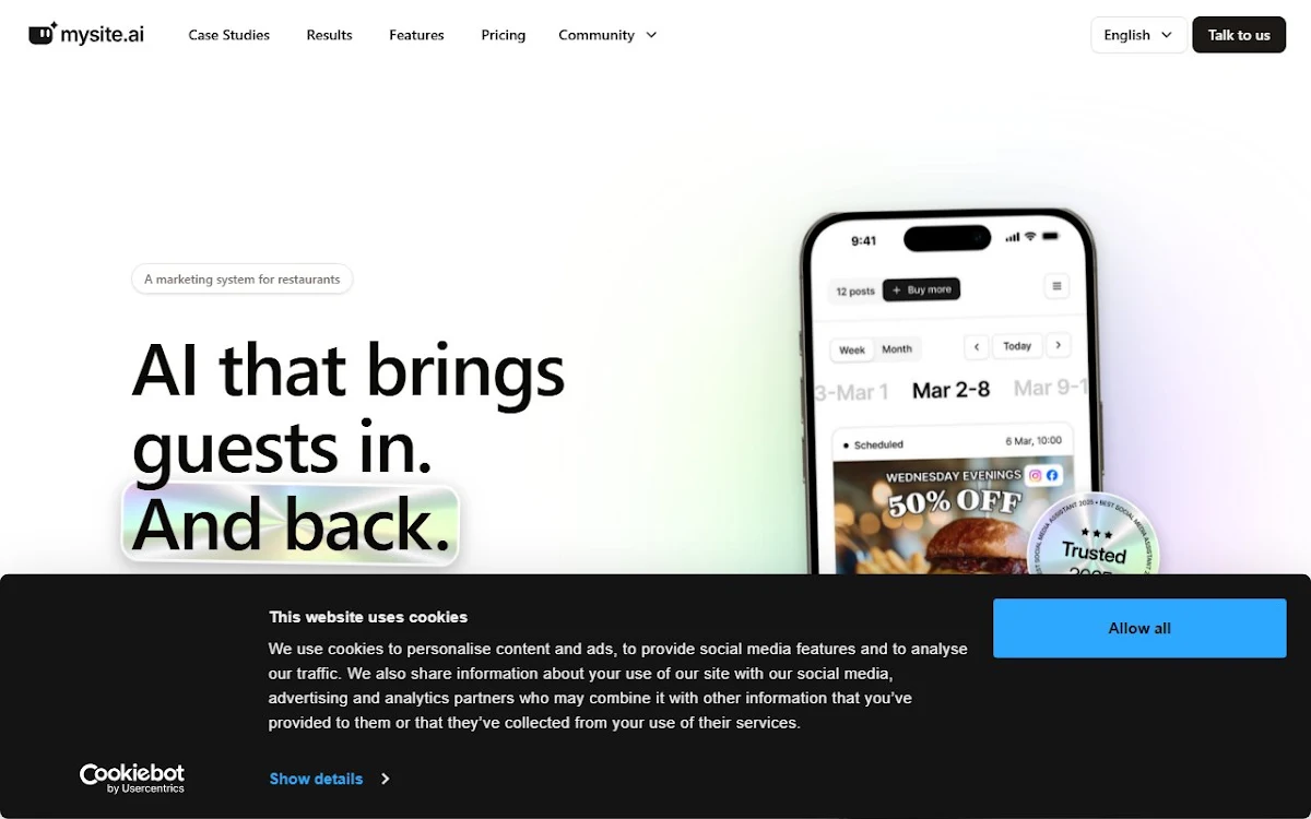 Captura de mysite.ai