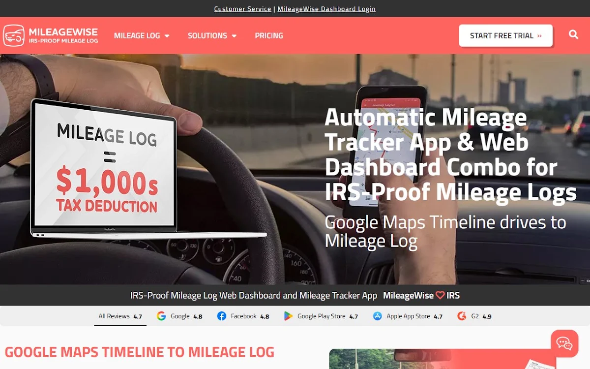 Captura de MileageWise