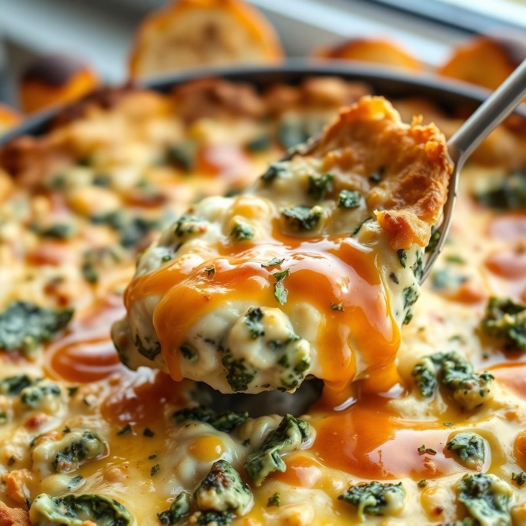 Easy Baked Spinach Artichoke Dip Recipe for Game Day – 30-Minute Crowd-Pleaser finished