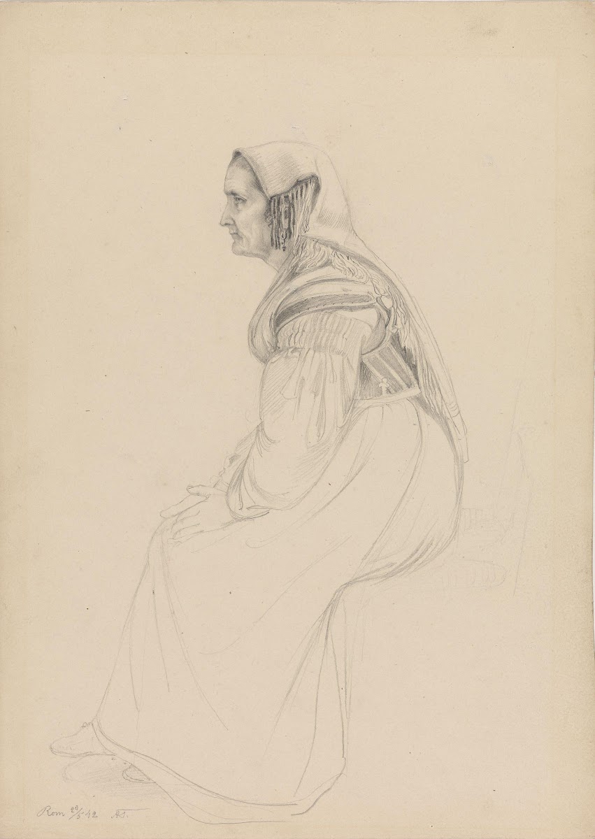 Sittende italiensk kvinne 1842