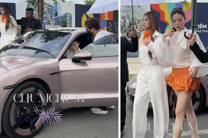 Kỳ Duyên lái xe điện Porsche gần 5 tỷ đồng chở Đoàn Thiên Ân đi sự kiện - Chuyên trang Gia Đình &amp; Xã Hội - Báo Sức khỏe &amp; Đời sống