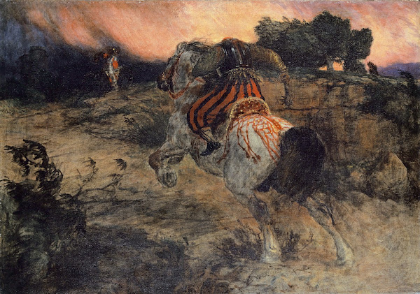 Astolf Riding Away with the Head of Orill 1873