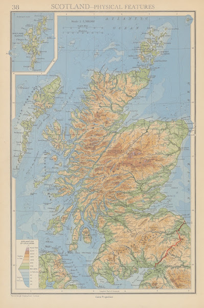 Scotland  Physical Features 1942