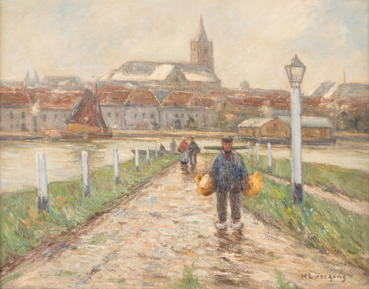 Harbour town by the lower Rhine