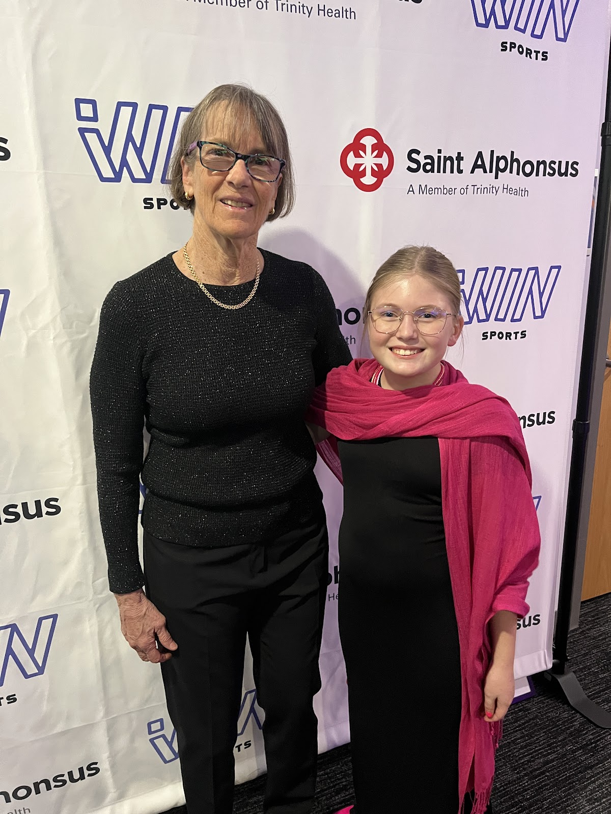 Matt's daughter with Coach Tara VanDerveer