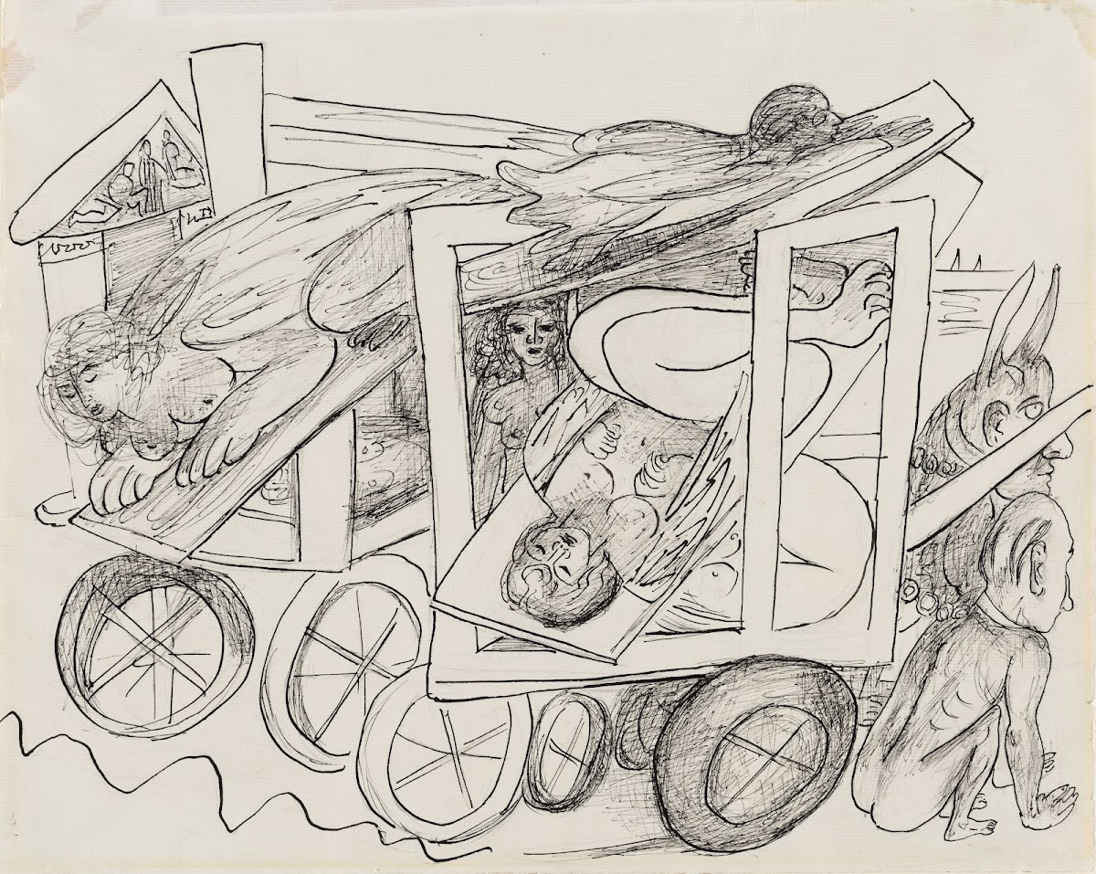 Abtransport der Sphinxe 1946