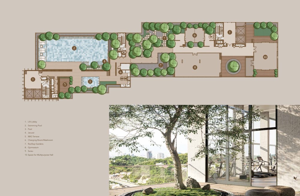 111 Menerung Type A floor plan — 1001 sq ft, 3 bedrooms