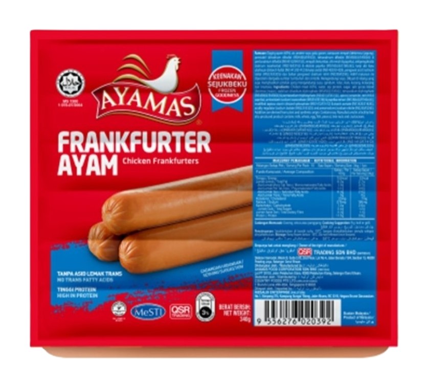 Ayamas Chicken Frankfurter 340G