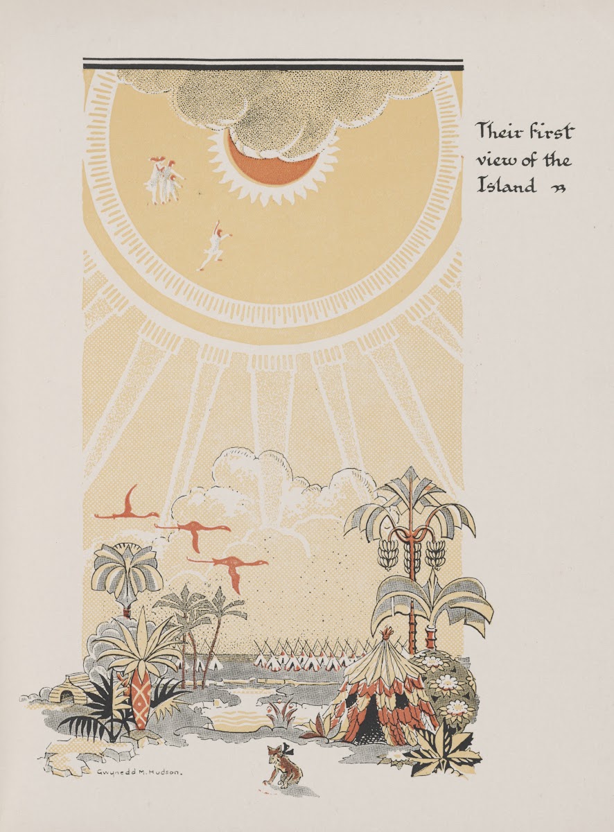 Their first view of the island 1931