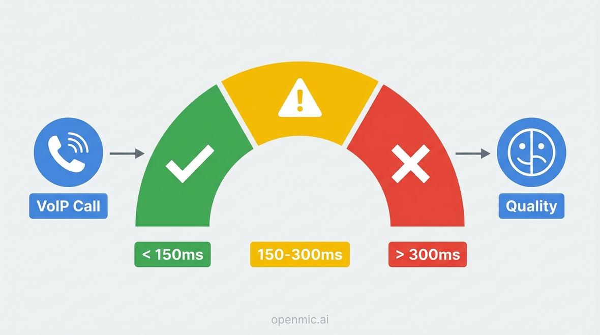 acceptable latency for voip