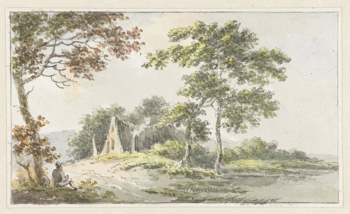 Landschap met rustende wandelaar 1700   1800