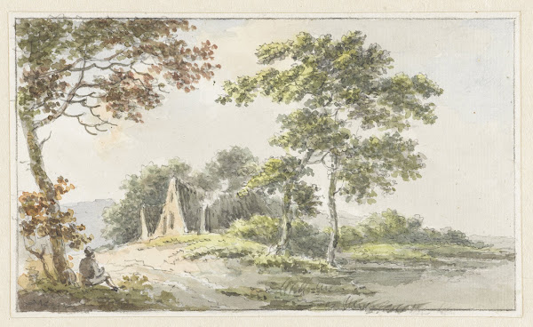 Landschap met rustende wandelaar 1700   1800