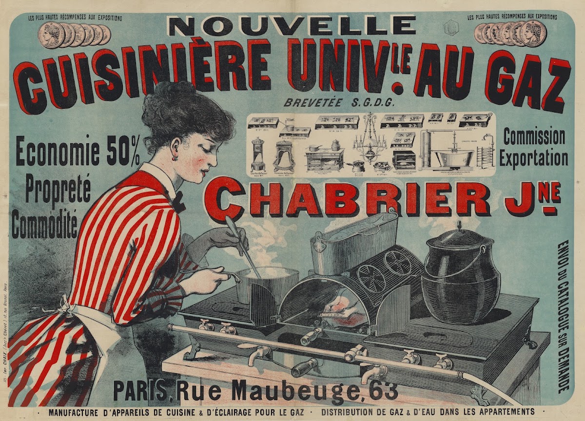 Nouvelle cuisinière universelle au gaz Chabrier jeune 1882