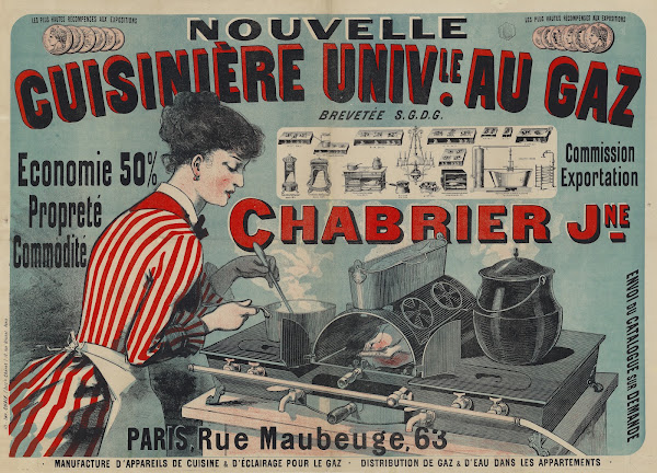 Nouvelle cuisinière universelle au gaz Chabrier jeune 1882