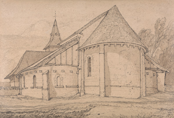 East End of the Abbey Church of St Paul at Rouen Normandy 1817