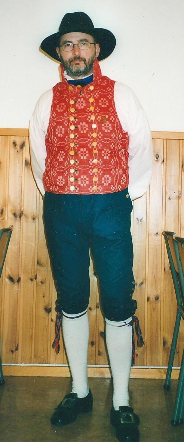 Mansdräkt från Madesjö, så som Mandelgren beskrev Russa Nils i Brånahult på sin resa i Småland 1848.