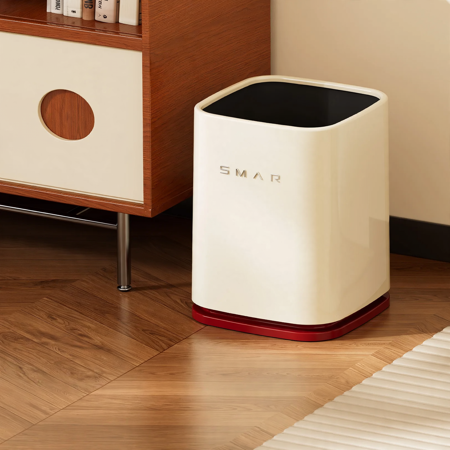 Double Trash Can with Wheels, 12 L