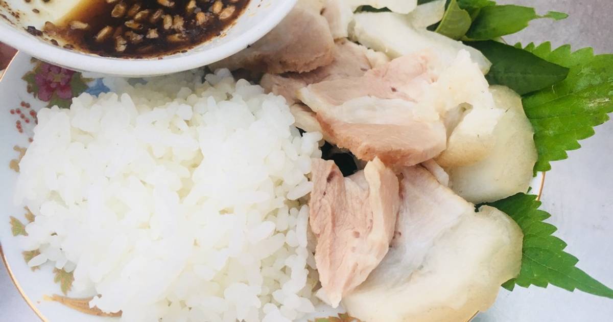 Thịt luộc chấm tương
