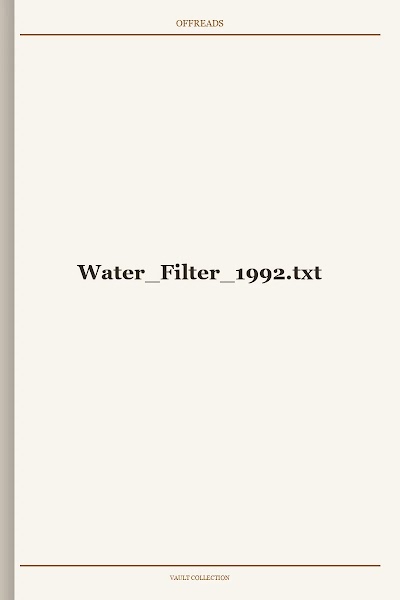 Water Filter 1992