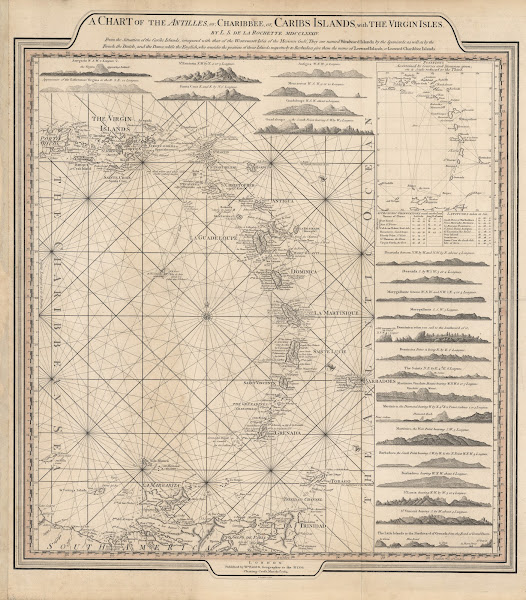 A chart of the Antilles or Charibbee or Caribs Islands with the Virgin Isles 178