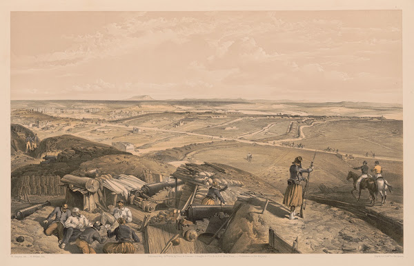 Bastion du Mat from the central bastion 1855