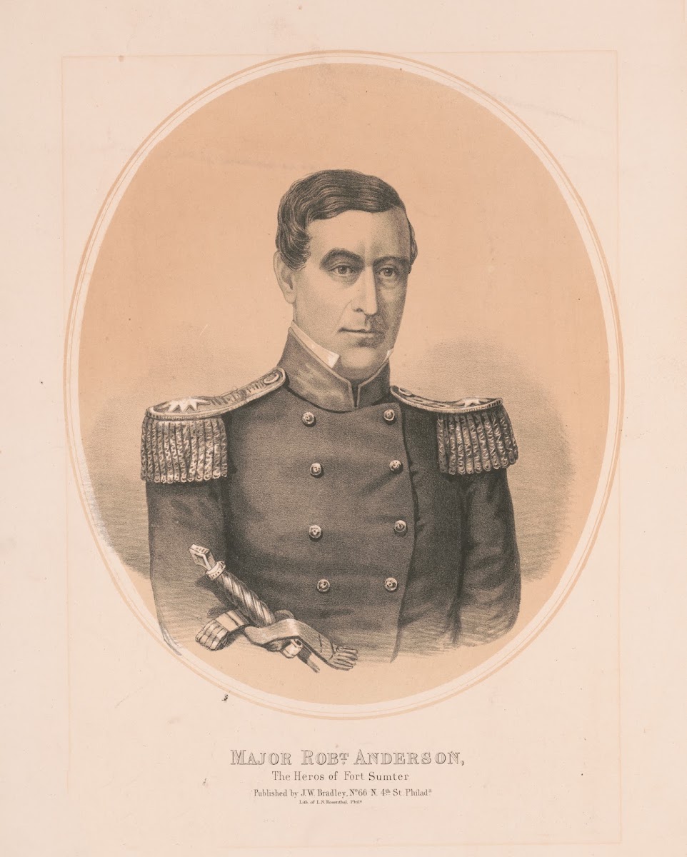 Major Robert Anderson the heros of Fort Sumter 1861