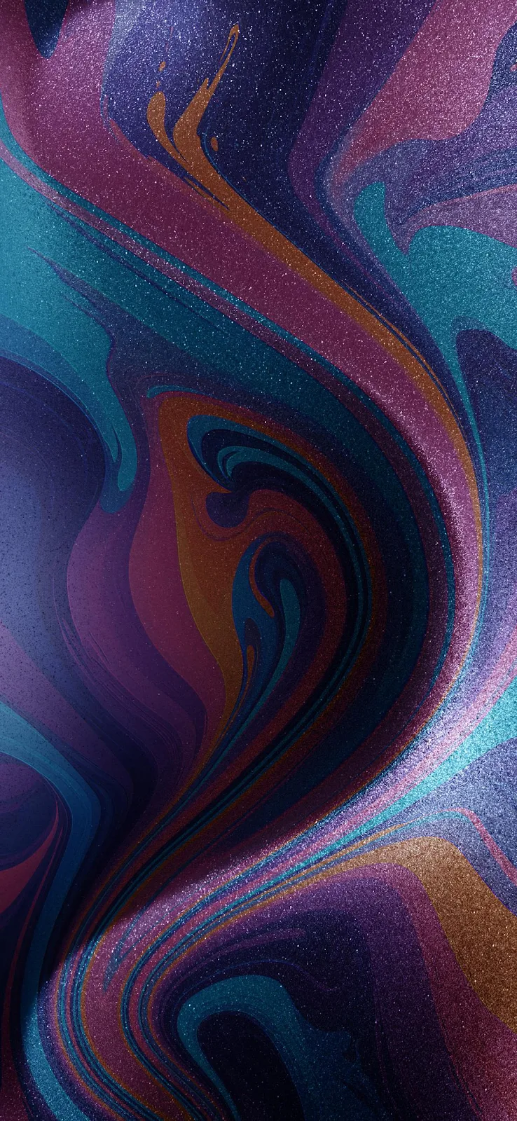 Swirling Metallic Abstract Pattern - Digital Abstract Art Full HD iPhone Wallpaper (1080x2340)