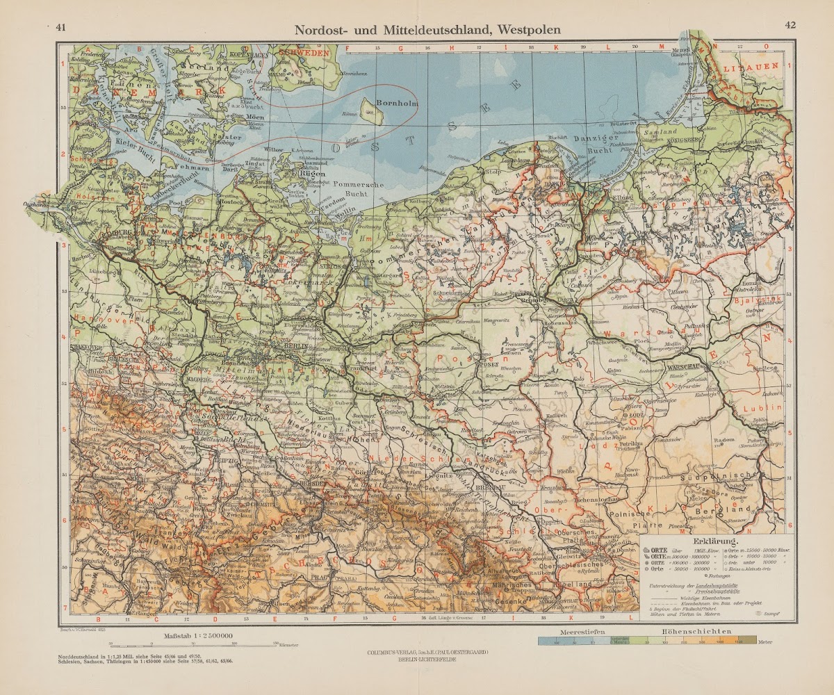 Nordost  und Mitteldeutschland Westpolen 1926