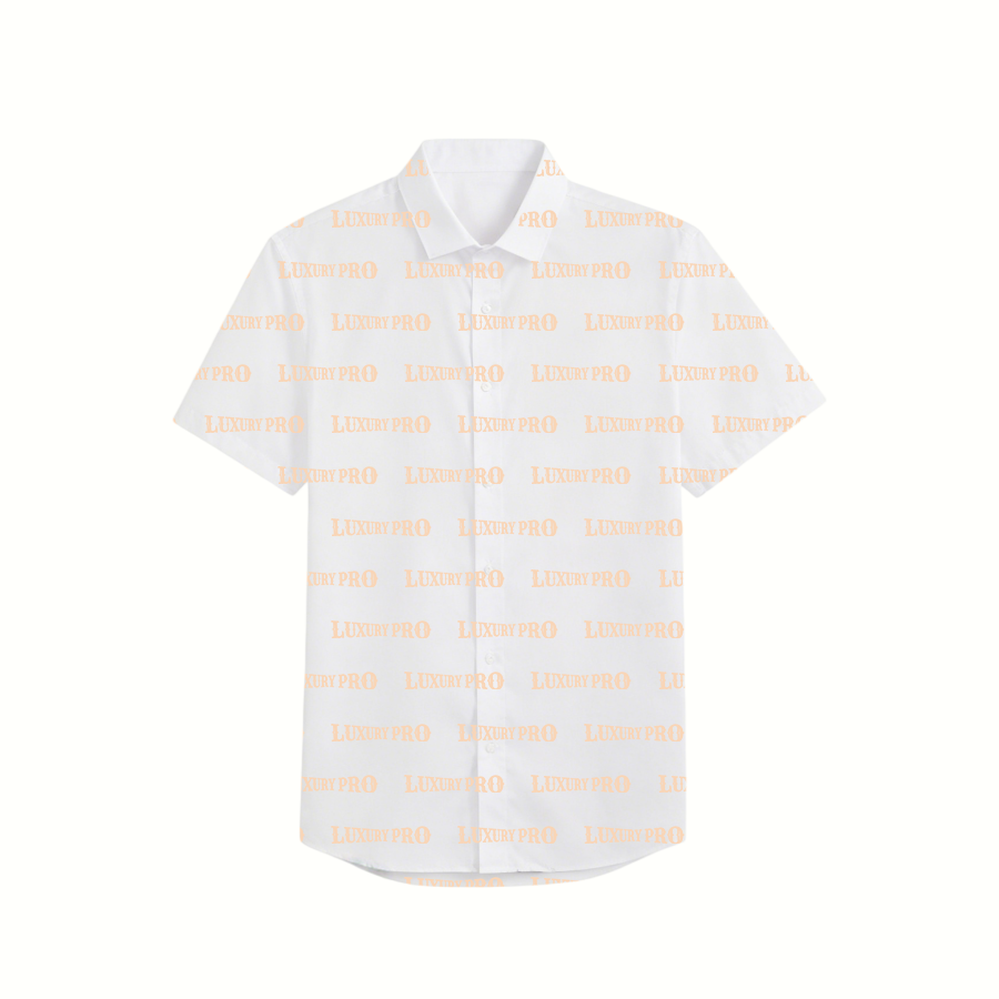 AOP Normal Collar Shirt Kids Slub Linen
