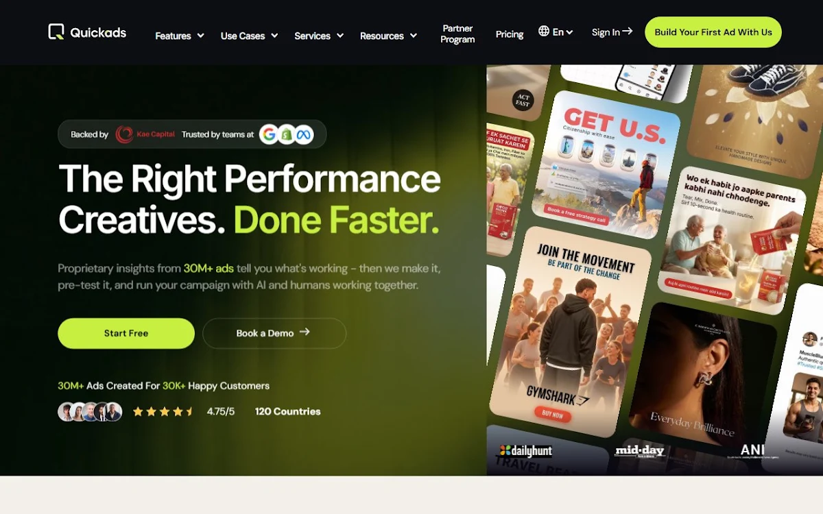 Captura de Quick Ads