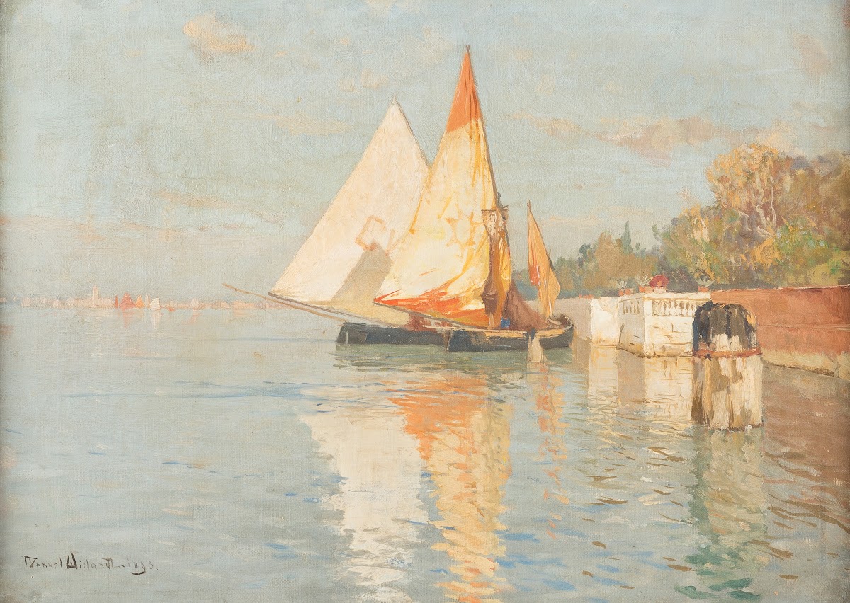 Fishing boats by Venice 1893