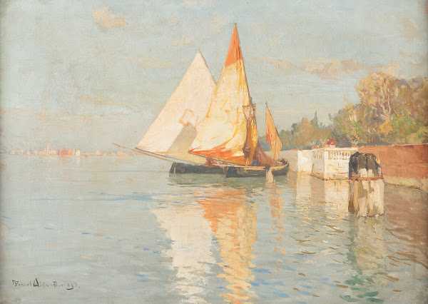 Fishing boats by Venice 1893