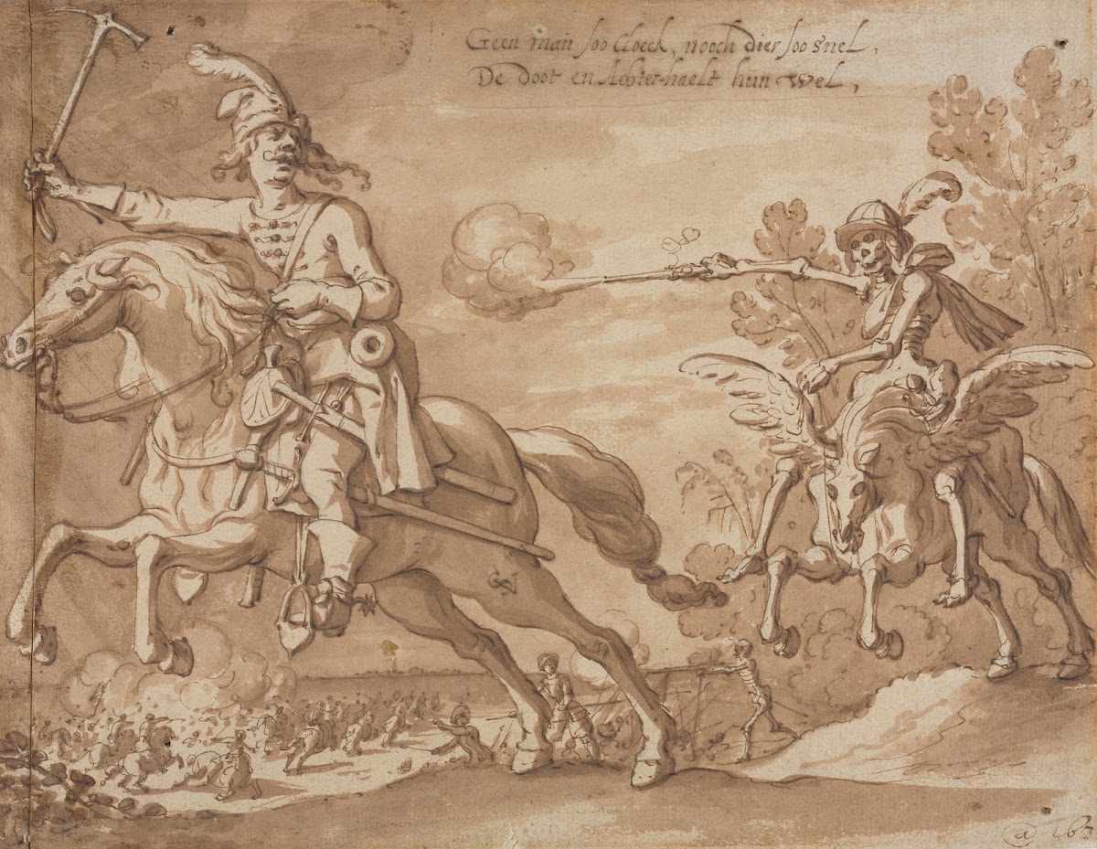 Death on Horseback Chasing a Flying Knight 1631