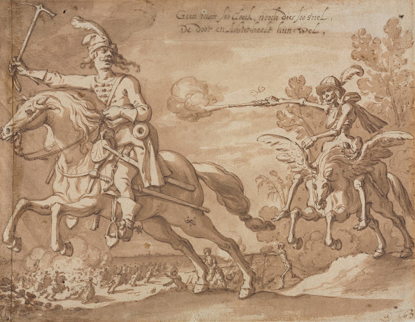 Death on Horseback Chasing a Flying Knight 1631