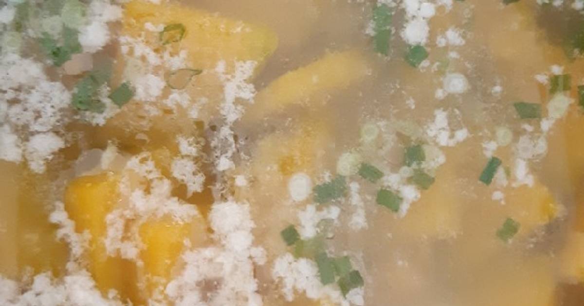 Canh bí đỏ nấu thịt băm