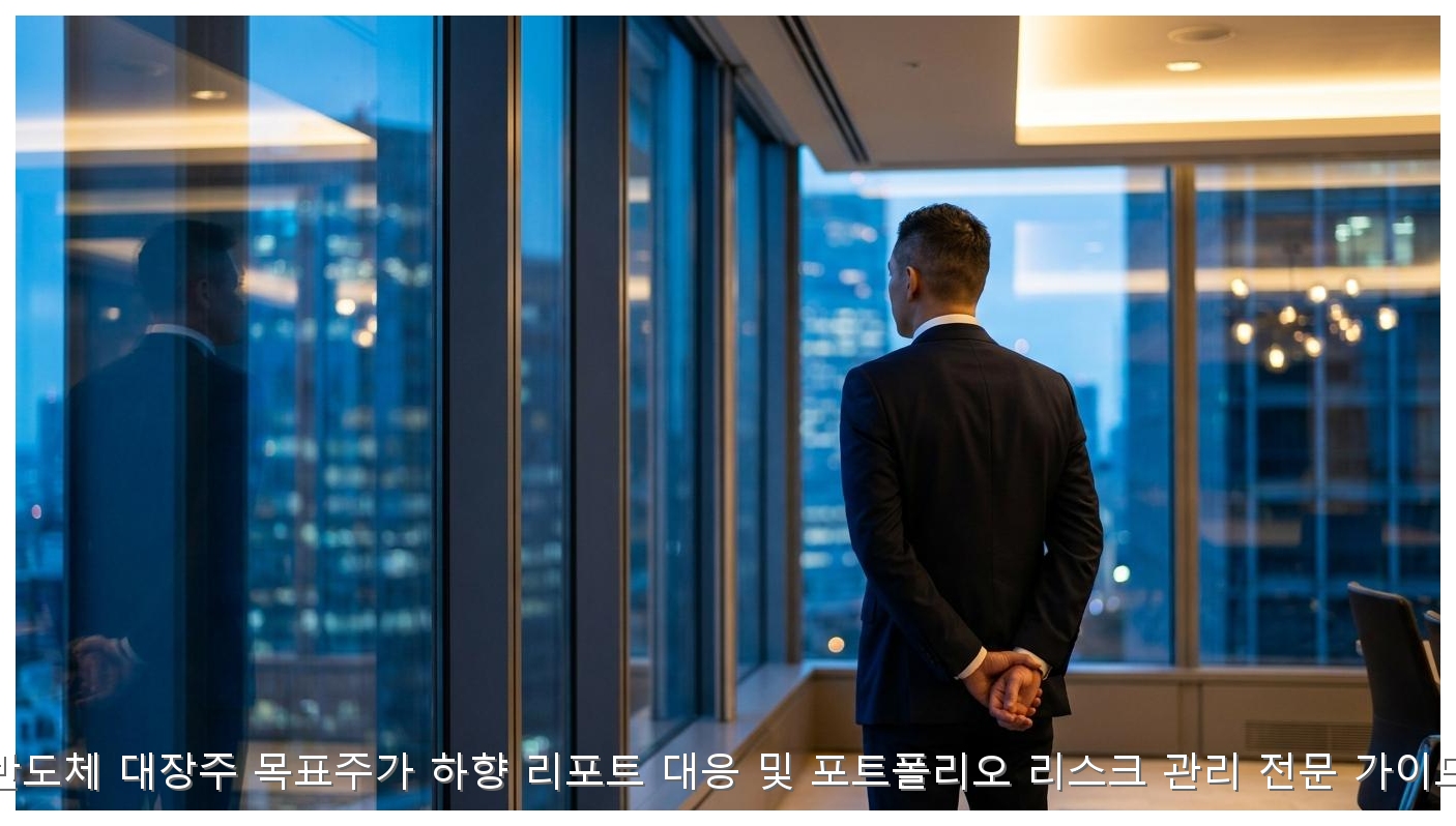 반도체 대장주 목표주가 하향 리포트 대응 및 포트폴리오 리스크 관리 전문 가이드 핵심 안내 및 분석 인포그래픽 (5)