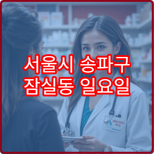 서울시 송파구 잠실동 일요일 당번약국 잠실역 주변 약국 찾기 가이드