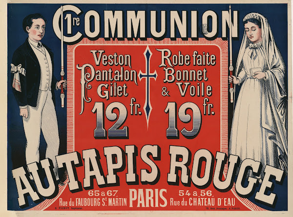 1ère communion Au Tapis rouge 65  67 rue du Faubourg St Martin 1875