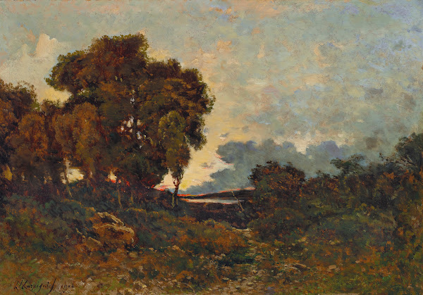 Soleil couchant sur lAllier 1904