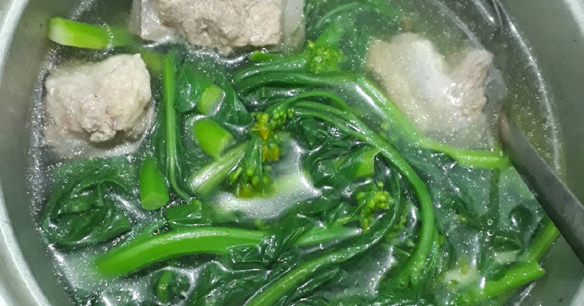 Canh cải ngồng sườn non