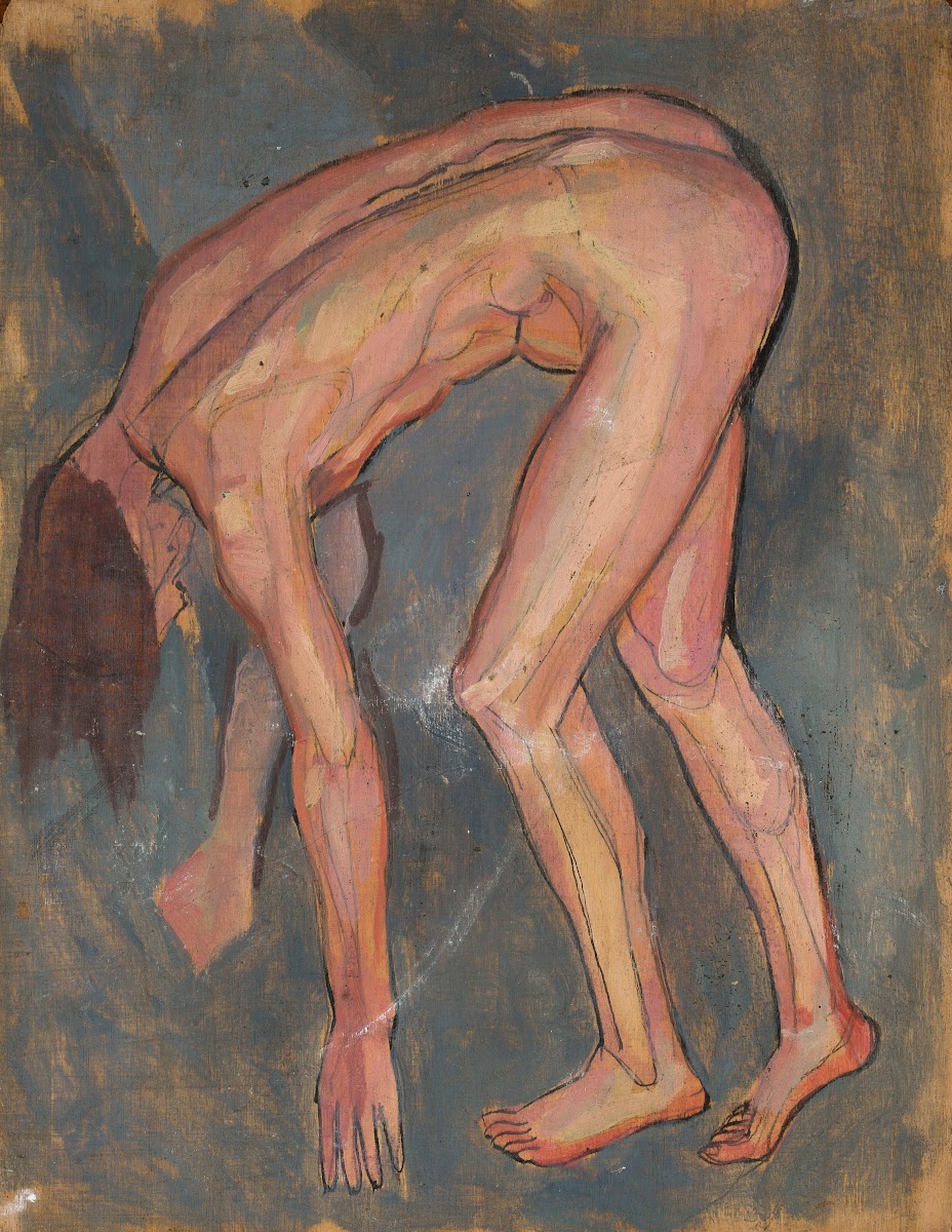 Nude leaning