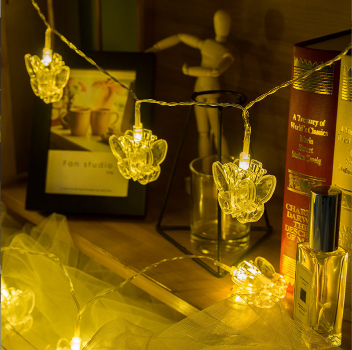 LED string lights with photo clips for decoration