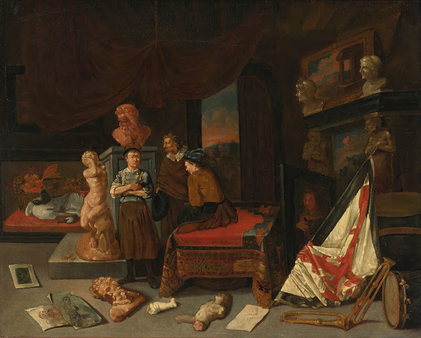 A sculptor in his studio