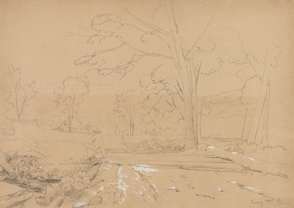 Landscape with Man Fishing Conway New Hampshire 1851