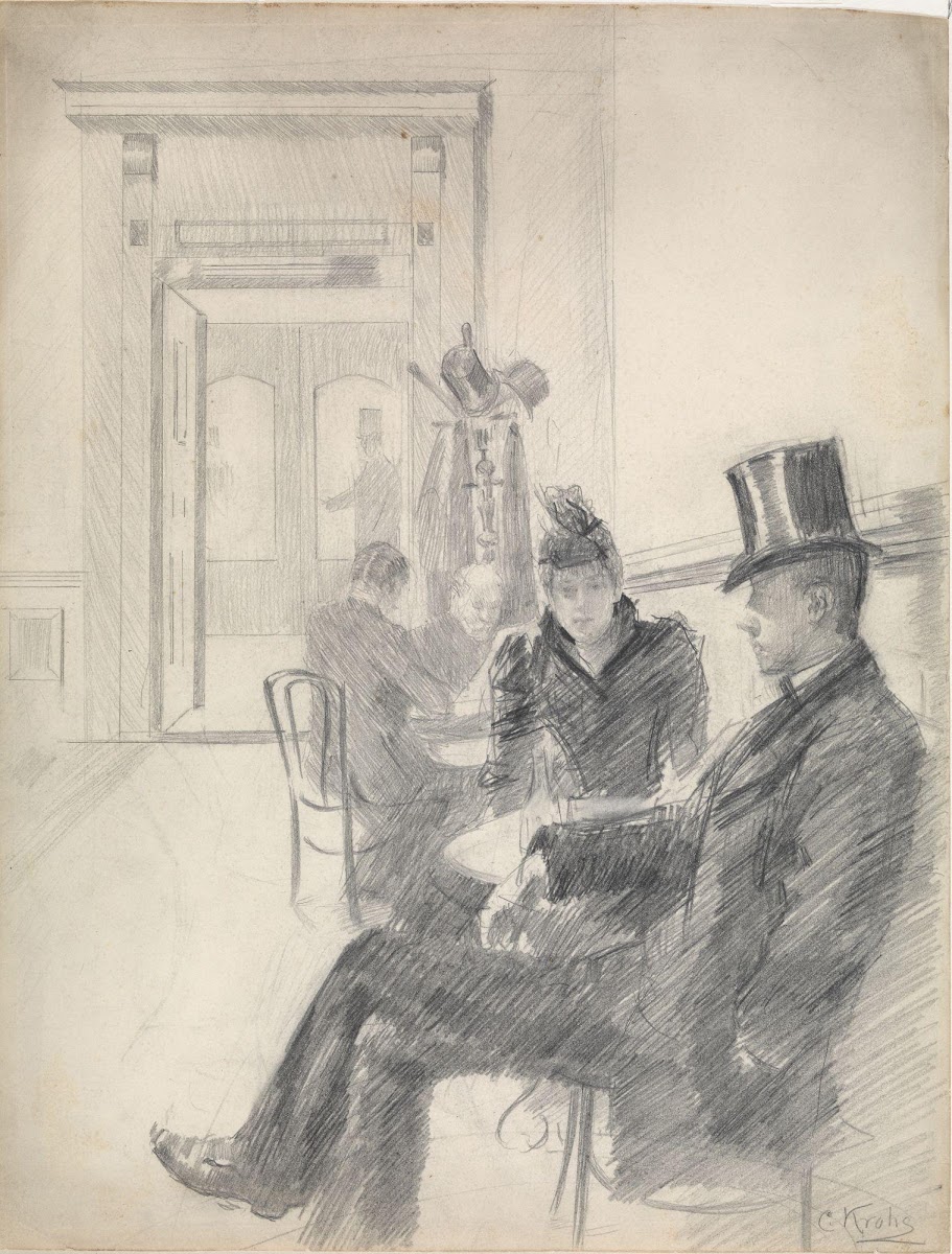 Thorolf Holmboe og frue på Grand Café 1890
