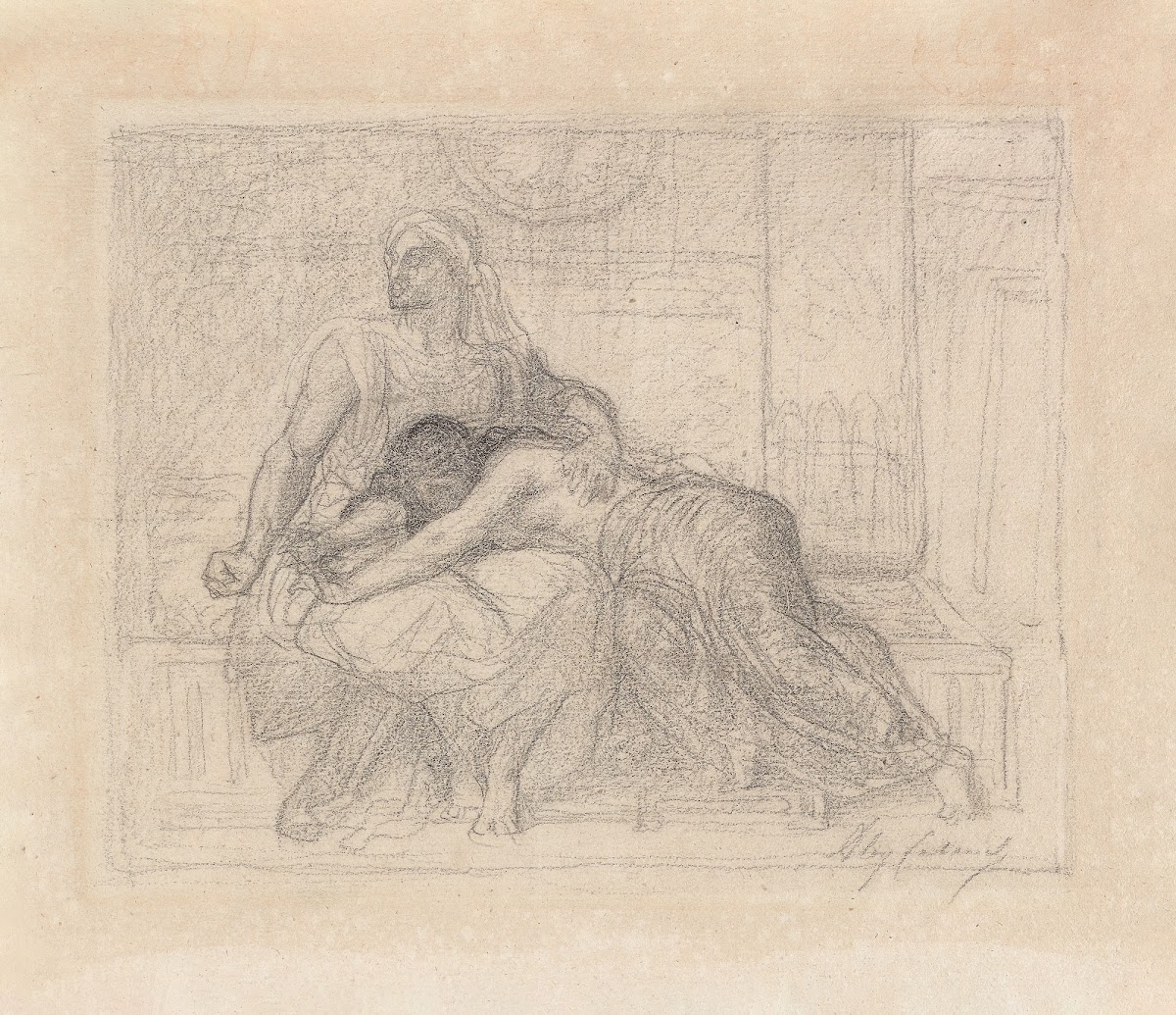 Study for Tamar and Absalom 1875
