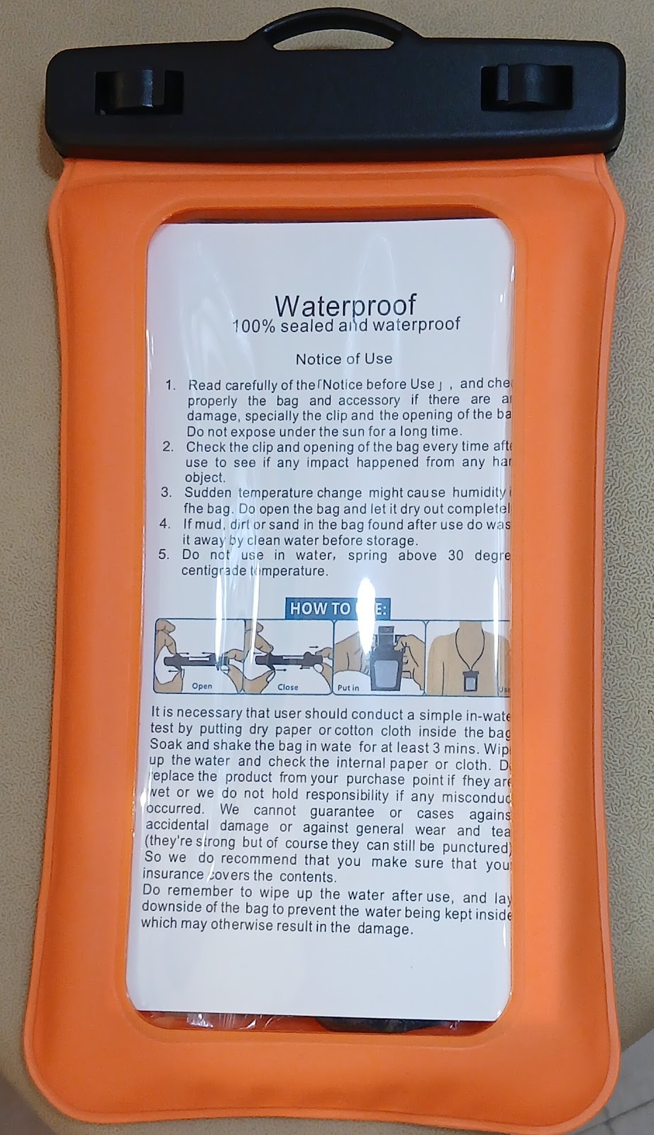 mobile phone waterproof bag